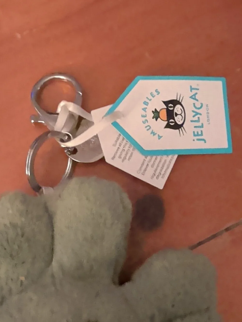 Jellycat Light Gree Shamrock Bag Charm Plush